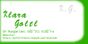 klara goltl business card